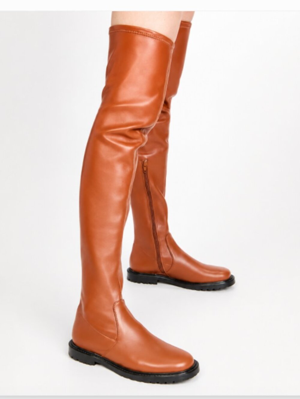 Staud Leather Over The Knee Boots Womens Size 8 Brown Equestrian Country Western